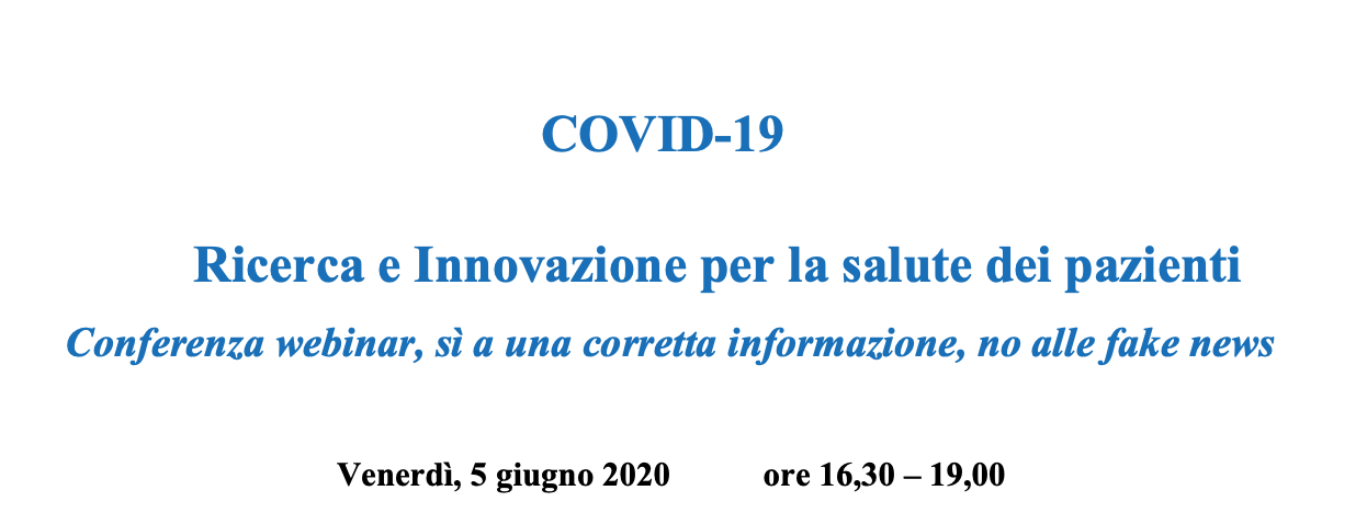 CoViD-19: Ricerca e Innovazione per la salute dei pazienti